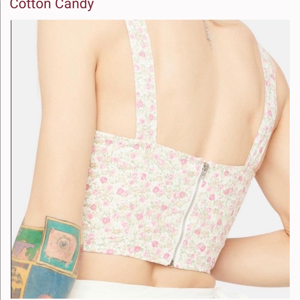 Cotton candy LA floral corset